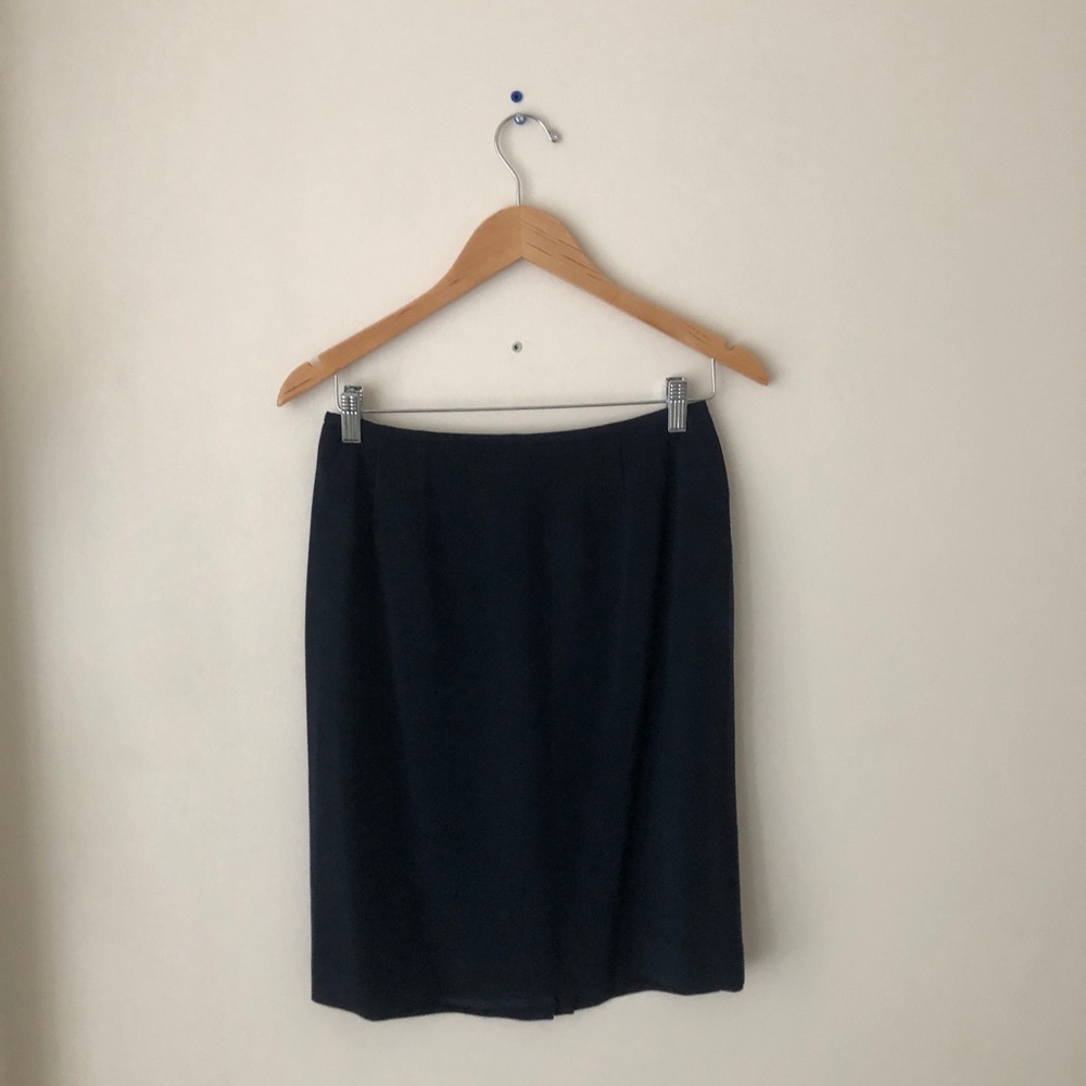Vintage Navy Blue Women's Skirt Size 8